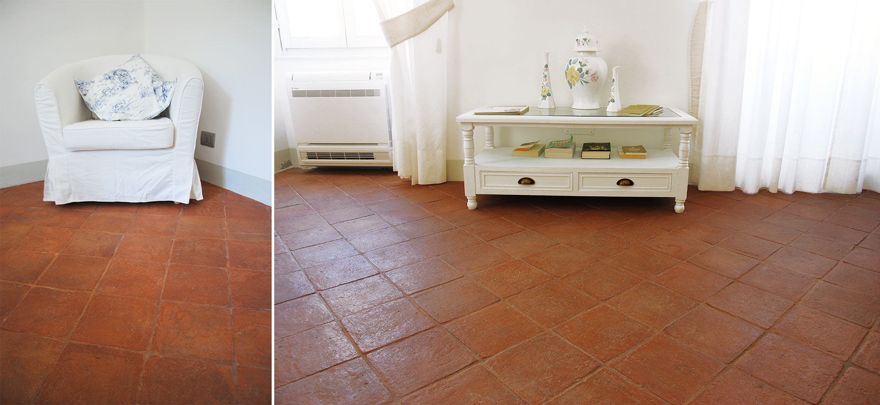 Pavimenti in cotto quadrati