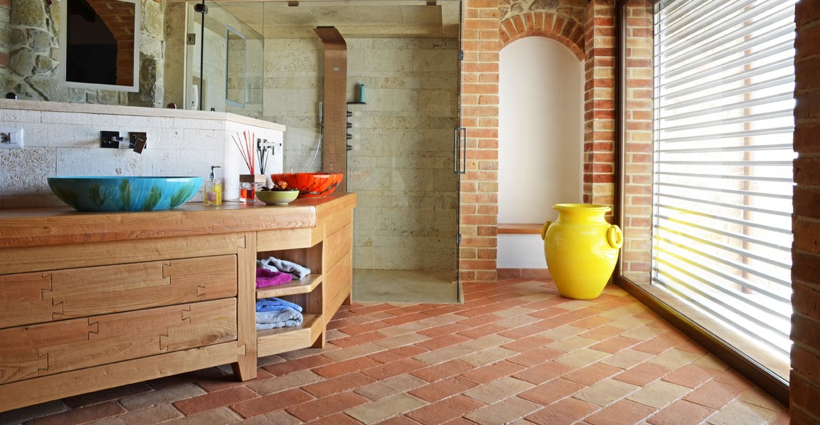 Pavimenti in cotto rettangolari