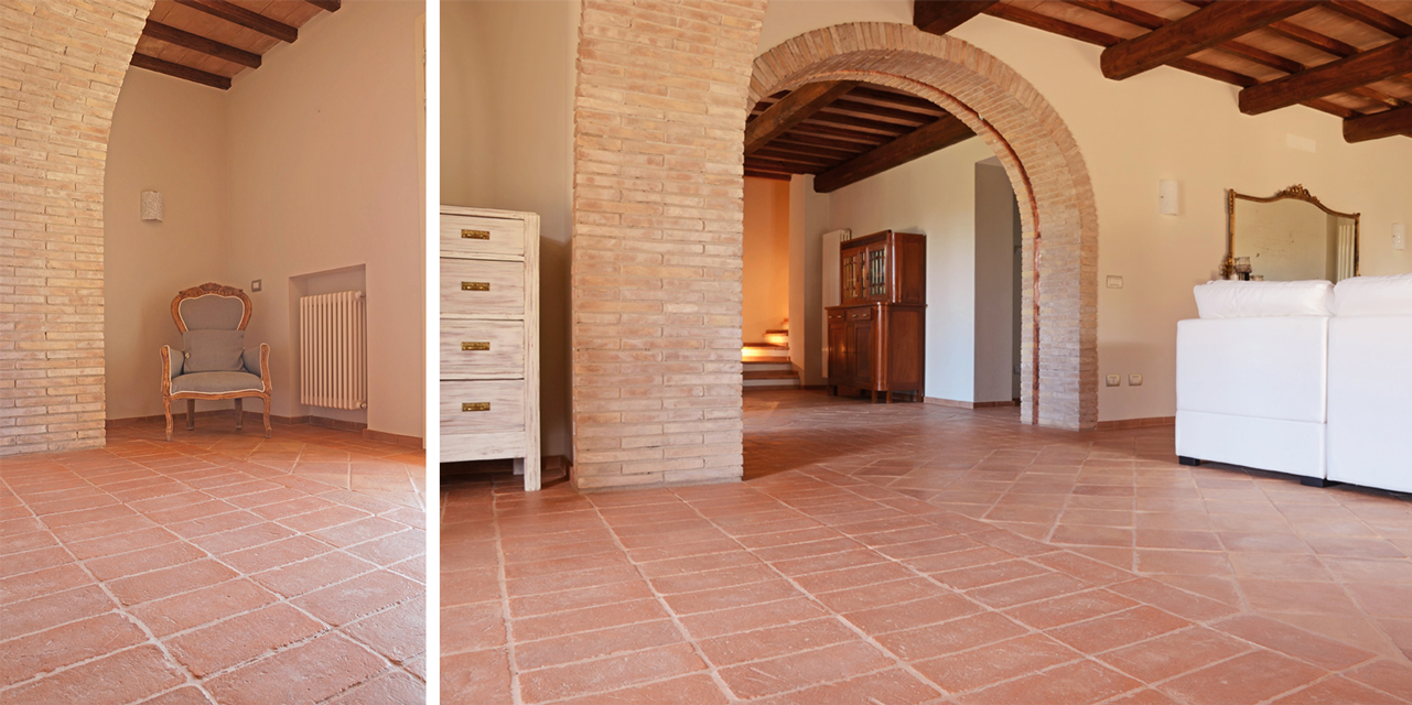Pavimenti in cotto rettangolari